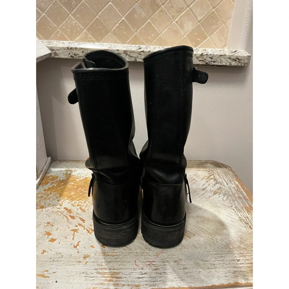 Harley Davidson Mens Black Leather Eagle Engineer Biker Boots 91511 Size 12